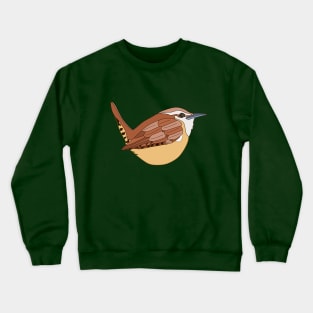 Carolina Wren Bird Graphic Crewneck Sweatshirt